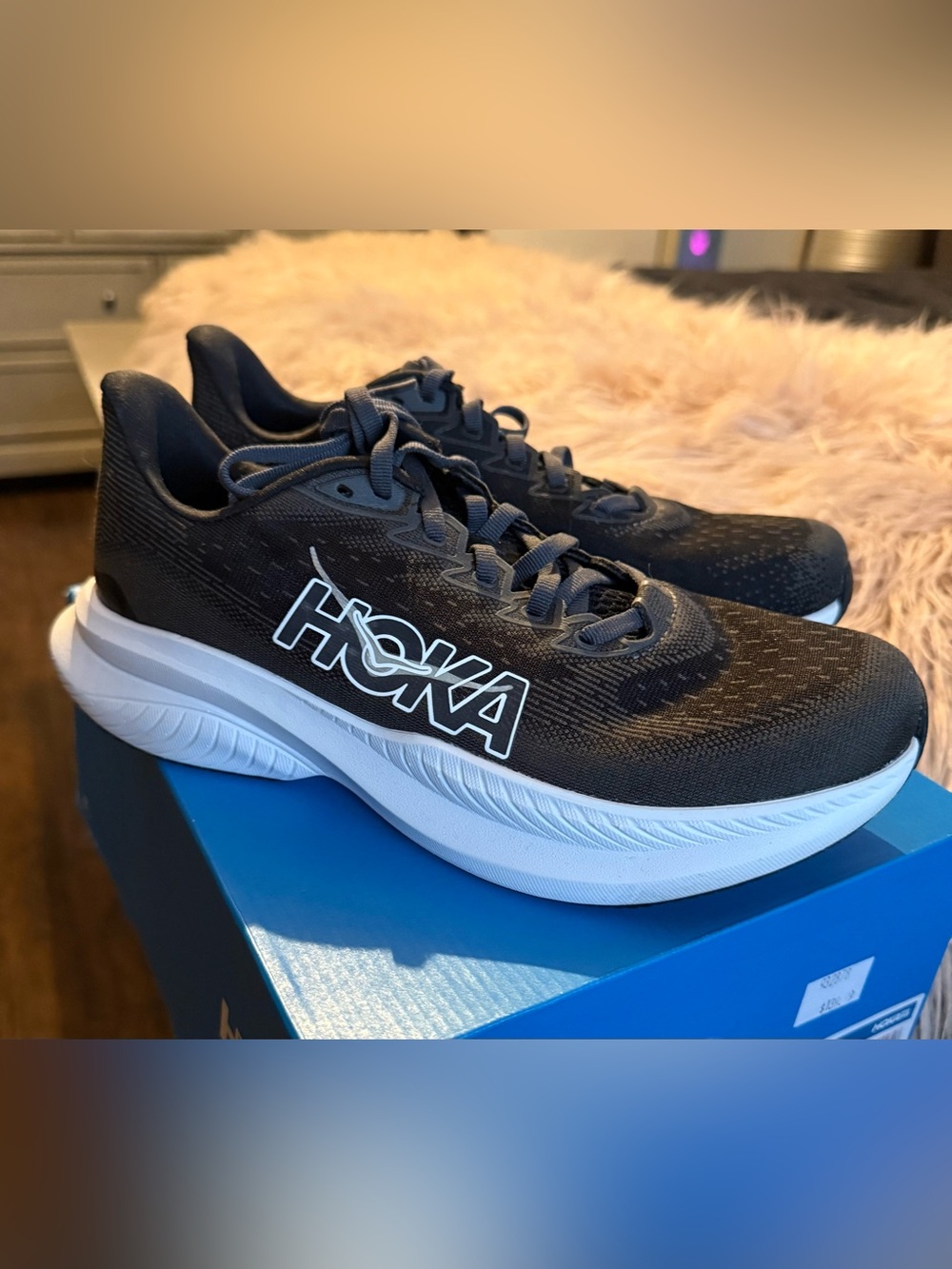 Hoka One One Women’s Navy and White Running Shoes
